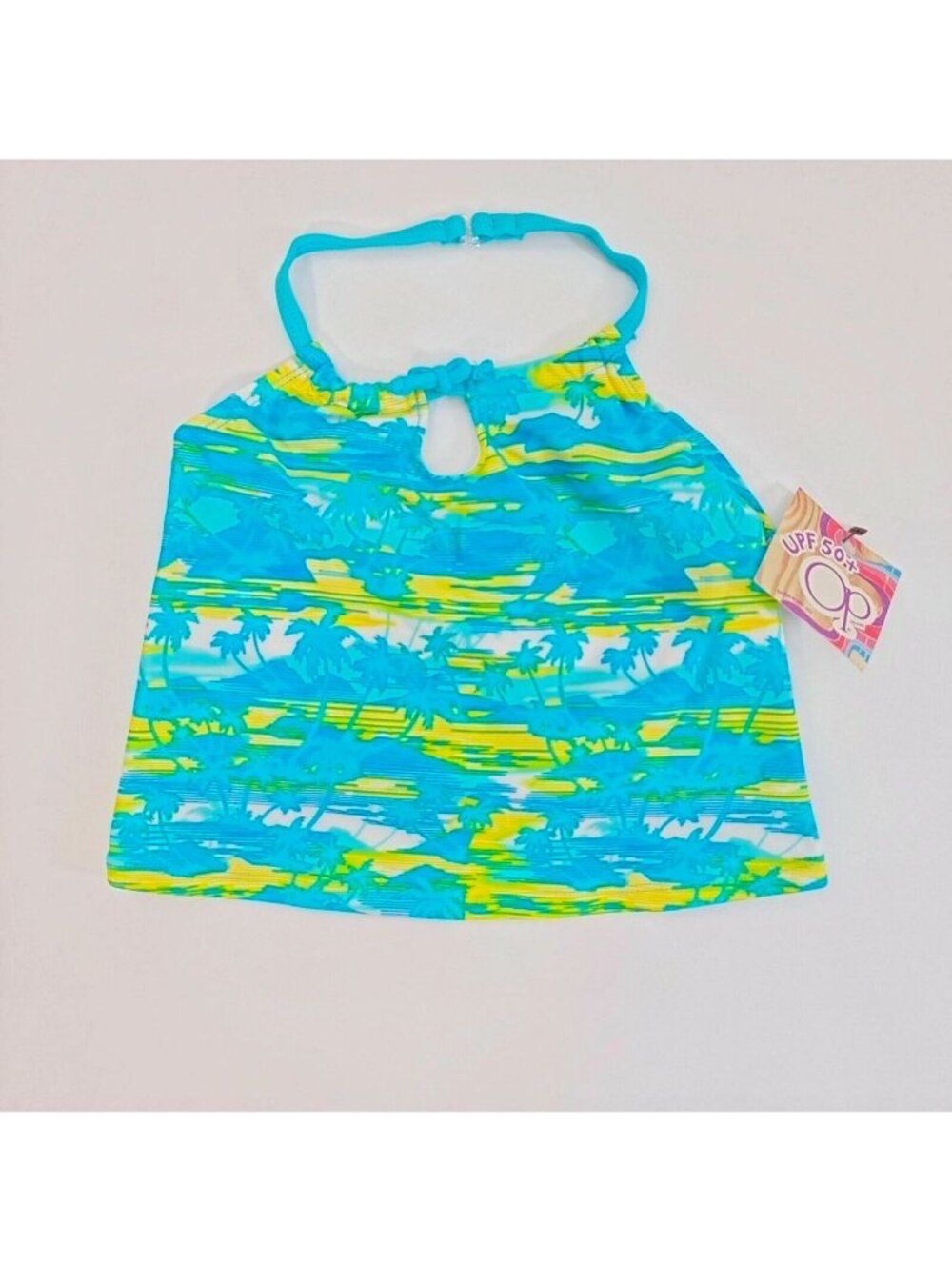 Baby Girls Two-Piece Tankini Swimsuit With Palm Print & UPF 50+ Sun Protection - Picture 9 of 10